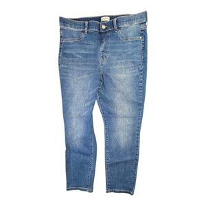 Wonderly Jeans Womens 12R Blue High Rise Pull On Skinny Crop Stretch Denim Pants
